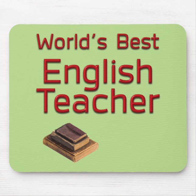 Der beste Englischlehrer der Welt mit Büchern Mousepad (Vorne)