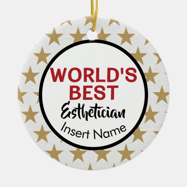Der beste Esthetician der Welt Keramik Ornament (Vorne)