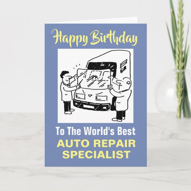 Der beste Fachmann für Auto-Reparatur Karte (Vorderseite)