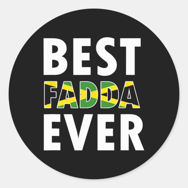 Der beste Fadda-je-Vater Daddy Vatervater Day Runder Aufkleber (Vorderseite)