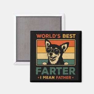 Der beste Farter I Gemein Vater Funny Vater Dog Magnet
