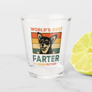 Der beste Farter I Gemein Vater Funny Vater Dog Schnapsglas