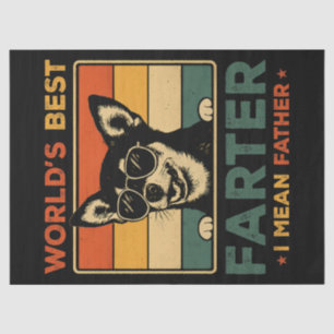 Der beste Farter I Gemein Vater Funny Vater Dog Seidenpapier
