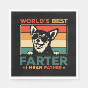 Der beste Farter I Gemein Vater Funny Vater Dog Serviette