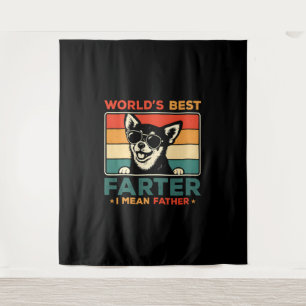Der beste Farter I Gemein Vater Funny Vater Dog Wandteppich