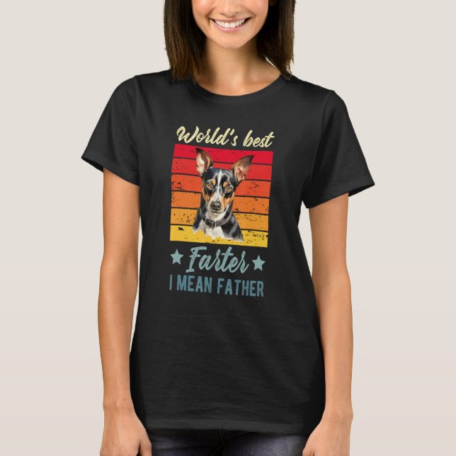 Der beste Farter-I-Gemeine Ratte Terrier Dog der W T-Shirt (Vorderseite)