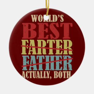 Der beste Farter-Vater der Welt, eigentlich beide Keramik Ornament