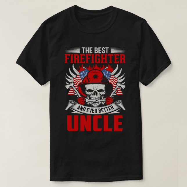 Der beste Feuerwehrmann und noch besser. T-Shirt (Design vorne)