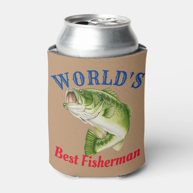 Der beste Fischer der Welt Dosenkühler (Kanne Vorderseite)