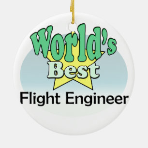 Der beste Flugingenieur der Welt Keramik Ornament