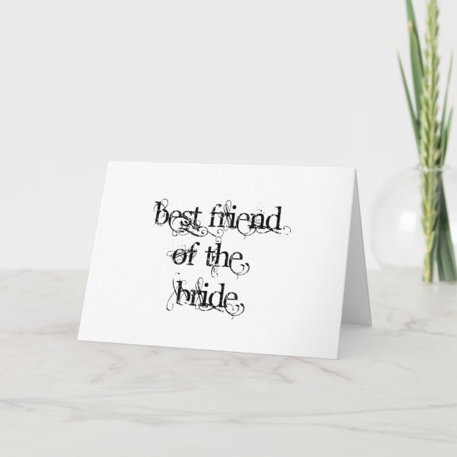 Der beste Freund der Braut Karte (Vorderseite)