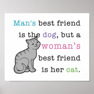 Der beste Freund der Frau - ihr Katzenplakat Poster