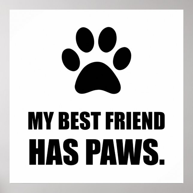 Der beste Freund hat einen Pads Pet-Lüfter Poster (Vorne)
