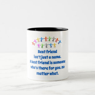 Der beste Freund ist nicht nur ein Name - Freundsc Zweifarbige Tasse