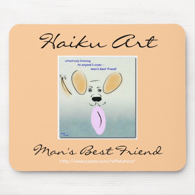 Der beste Freund Mousepad des Haiku-Kunst-Mannes (Vorne)
