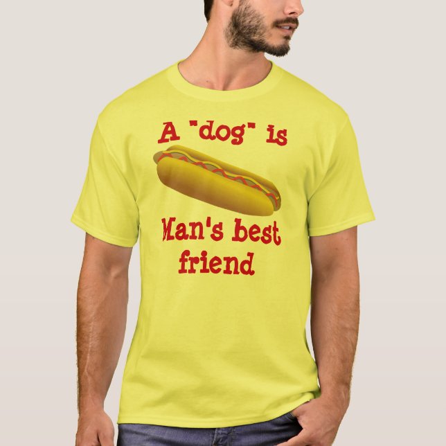Der beste Freund-Shirt des heißen "Hunde" Mannes T-Shirt (Vorderseite)