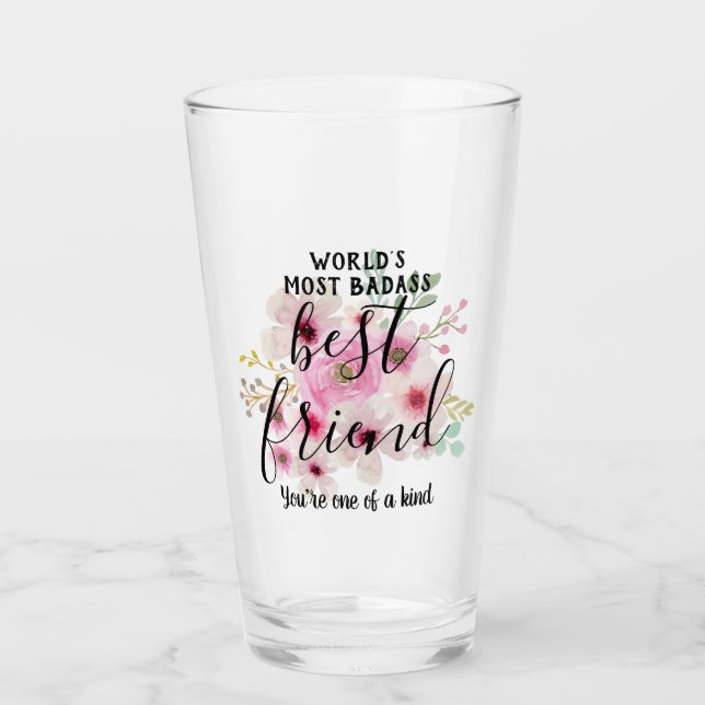 Der beste Freund spendet die meisten Badas einer A Glas (Vorderseite)
