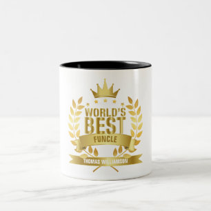 Der beste funktionelle Onkel Gold der Welt Zweifarbige Tasse