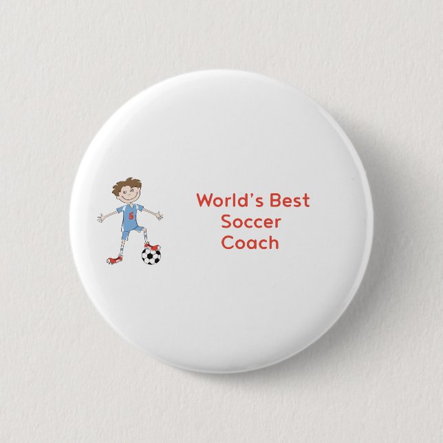 Der beste Fußballtrainer der Welt Button (Vorderseite)