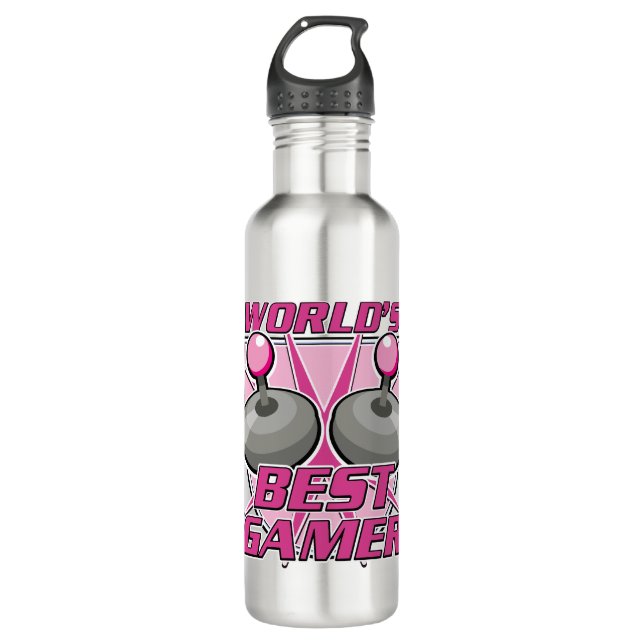Der beste Gamer der Welt Edelstahlflasche (Vorderseite)