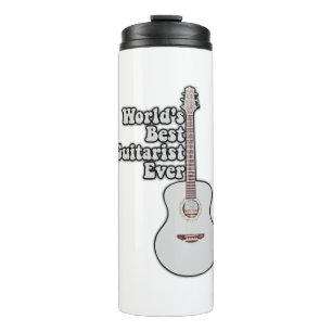 Der beste Gitarrist der Welt. Vintag farbenfroh Thermosbecher