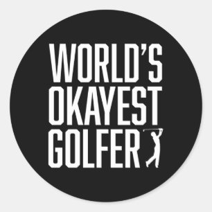 Der beste Golfer der Welt für Golfer Runder Aufkleber