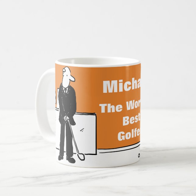 Der beste Golfer des Wortes Kaffeetasse (Vorderseite Links)
