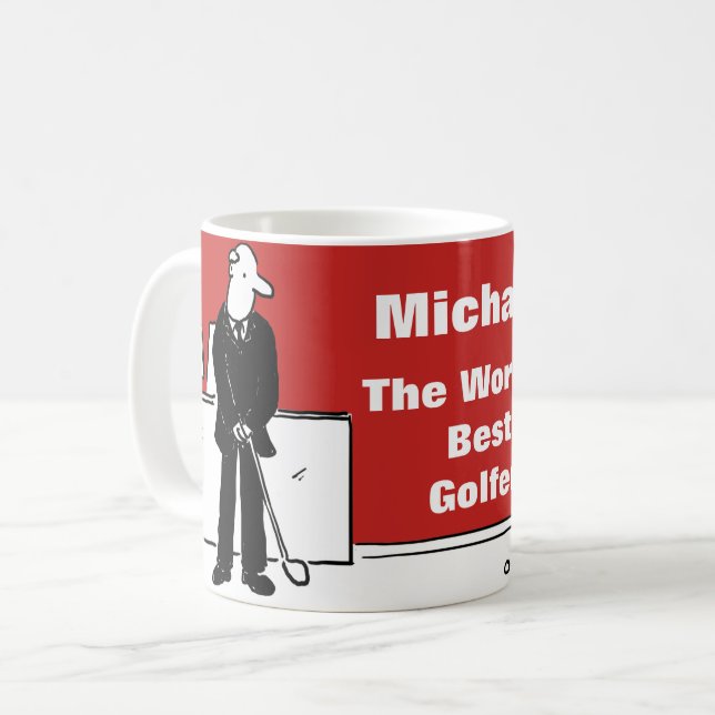 Der beste Golfer des Wortes Kaffeetasse (Vorderseite Links)