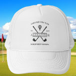 Der beste Golfhut der Welt Truckerkappe<br><div class="desc">Erstellen Sie Ihren eigenen World's Best Opa Name Golf Hat! Personalisieren Sie dieses Design mit Ihrem eigenen Text. Sie können dieses Design weiter anpassen,  indem Sie auf Wunsch die Schaltfläche "Design bearbeiten" auswählen.</div>