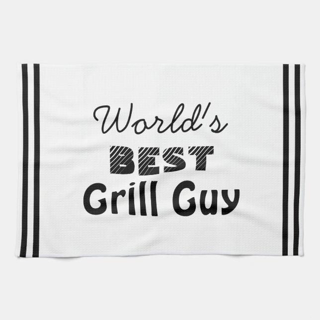 Der beste Grill-Typ der Welt Geschirrtuch (Horizontal)