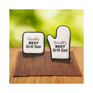 Der beste Grill-Typ der Welt Ofenhandschuh & Topflappen-Set