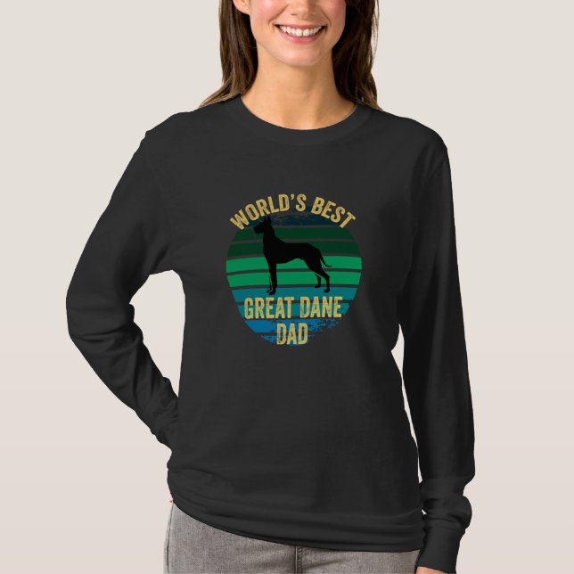 Der beste große Dane-Vater der Welt Funny Grunge G T-Shirt (Vorderseite)