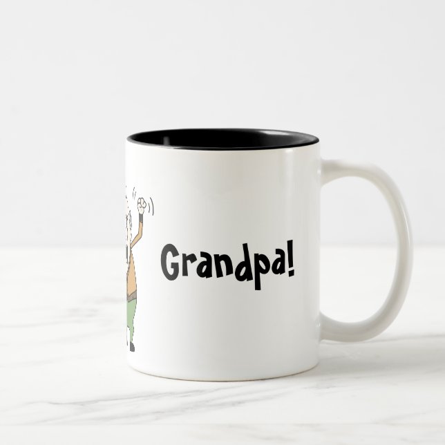 Der beste Großvater der Welt! Zweifarbige Tasse (Rechts)