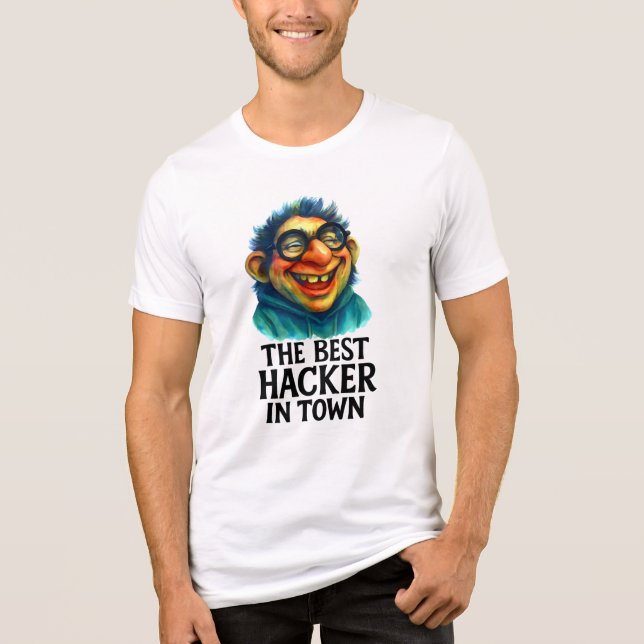 Der beste Hacker in der Stadt - Funny Nerdy Troll- Tri-Blend Shirt (Vorderseite)
