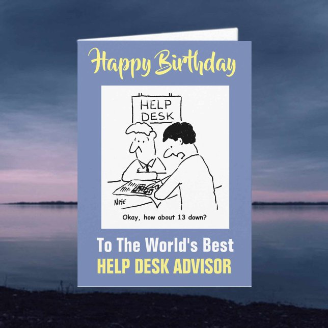 Der beste Helpdesk-Berater der Welt - Happy Birthd Karte (Von Creator hochgeladen)