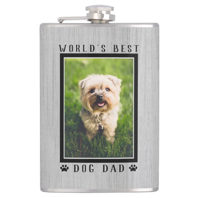 Der beste Hund Vater der Welt, Drucke Foto Rustika Flachmann (Vorderseite)