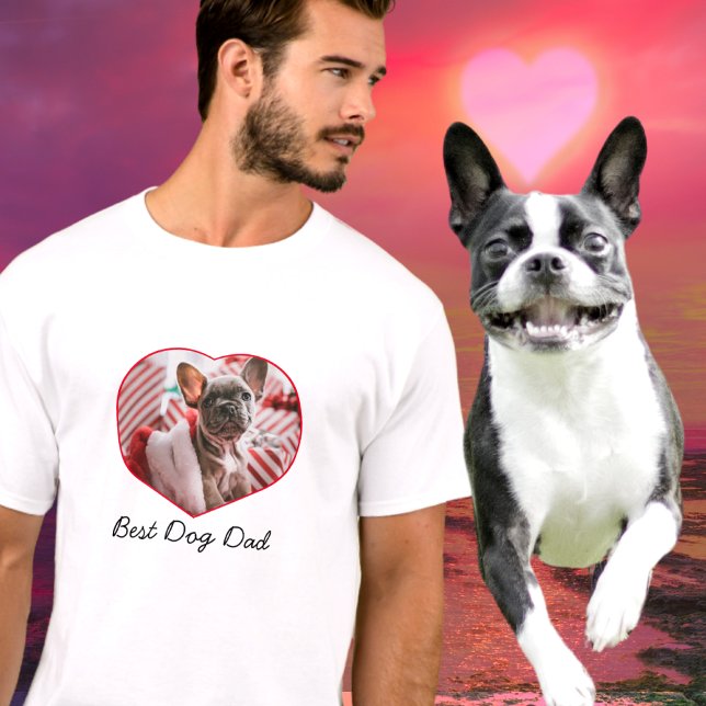 Der beste Hund Vater , Foto Herz. T-Shirt (Von Creator hochgeladen)