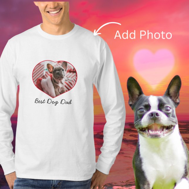 Der beste Hund Vater , Foto Herz. T-Shirt (Von Creator hochgeladen)