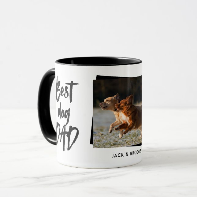 Der beste Hund Vater Foto Vatertag Tasse (Vorderseite Links)