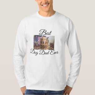 Der beste Hund-Vater fügt je den Namen des Tieres T-Shirt