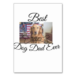 Der beste Hund-Vater fügt je den Namen des Tieres Tischnummer