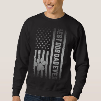 Der beste Hund-Vater je Tag des amerikanischen Fla Sweatshirt