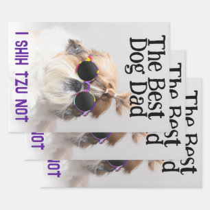 Der beste Hundedad Shih Tzu Not Vathage Day Geschenkpapier Set