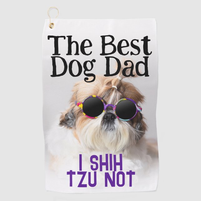 Der beste Hundedad Shih Tzu Not Vathage Day Golfhandtuch (Vorderseite)
