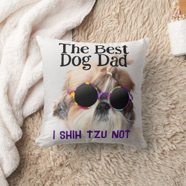 Der beste Hundedad Shih Tzu Not Vathage Day Kissen (Decke)