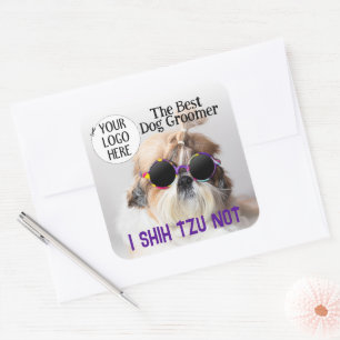 Der beste Hundegroßhändler Shih Tzu Not Custom Log Quadratischer Aufkleber