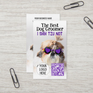 Der beste Hundegroßhändler Shih Tzu Not Logo QR Co Visitenkarte