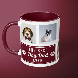 Der beste Hundepapa aller Zeiten Burgund Haustier  Tasse