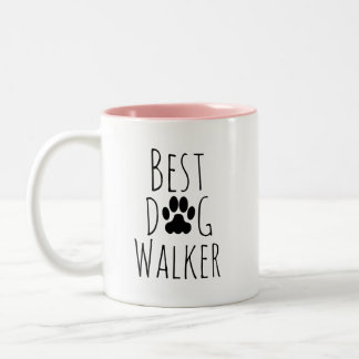 Der beste Hundespazierer überhaupt. Zweifarbige Tasse
