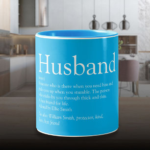 Der beste Husband der Welt definiert Sky Blue Zweifarbige Tasse